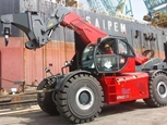 Side of a working Telehandler